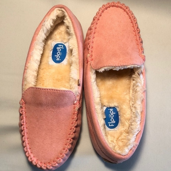Floopi Fur-lined Moccasin Slipper - Picture 1 of 5